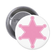 Pink Sheriff Badge - Design Your Own Button