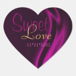 Pink Silk Heart Candy Buffet Sticker