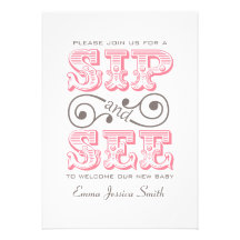 Pink Sip And See Party | It's A Girl Announcement