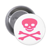 Pink Skull and Crossbones