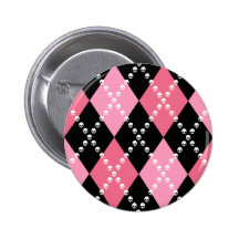 Pink Skull Argyle