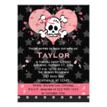Pink Skull Birthday Invitations