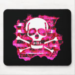 Pink Skull & Bones Mousemats