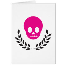 Pink Skull Cards