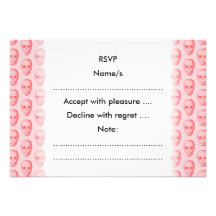 Pink Skulls Pattern. Custom Announcements