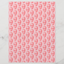 Pink Skulls Pattern. Full Color Flyer