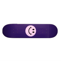Pink smiley face skate boards
