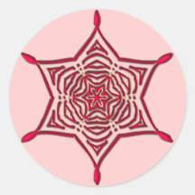 PINK SNOWFLAKE STICKER
