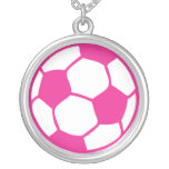 Pink Soccer Necklace