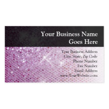 Pink Sparkle-Look Business Card