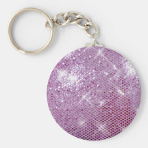 Pink Sparkle-Look Key Chain
