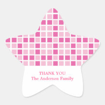 Pink Squares Pattern Sticker