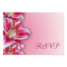 Pink Stargazer RSVP Card Personalized Announcements
