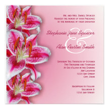 Pink Stargazer Wedding Invitation