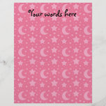 Pink stars and moons pattern flyers