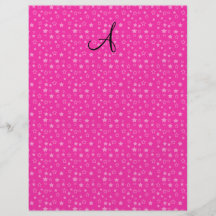 Pink stars monogram gifts full color flyer
