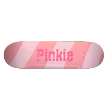 Pink Stripe Pinkie Custom Skate Board