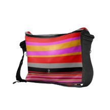 Pink Stripe Rickshaw Messenger Bag