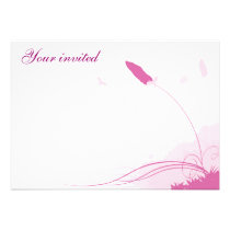 Pink summer breeze invitations