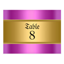 Pink Sweet 16 table Numbers Post Card