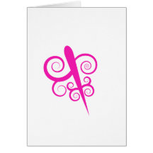 Pink Swirl Accent Card
