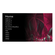 Pink Swirls Business Card