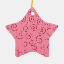 Pink Swirls Christmas Tree Ornaments