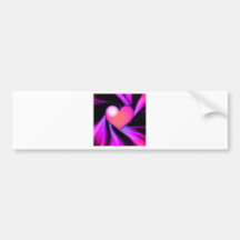 Pink Swirly Heart Bumper Stickers