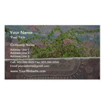 Pink Table cloth and flowers flowers Business Card