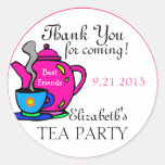 Pink Tea Party-Thank You stickers