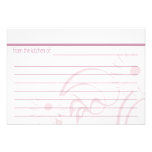 Pink Teapot and Daisy Recipe Cards Invitation