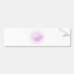 Pink teapot and lingerie bumper sticker