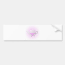 Pink teapot and lingerie bumper sticker