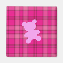 Pink Teddy Bear Magnet