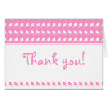 pink thank you card with ducks cards