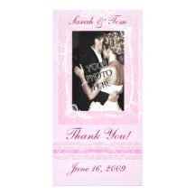 Pink Thank You Customised Photo Card
