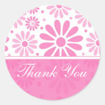 Pink Thank You Stickers stickers