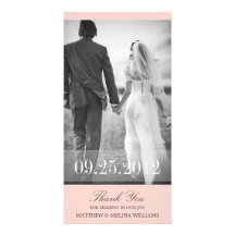 PINK  THANK YOU | WEDDING THANK YOU CARD PERSONALIZED PHOTO CARD