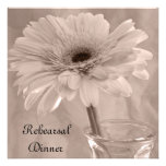 Pink Tinted Daisy Rehearsal Dinner Invitation