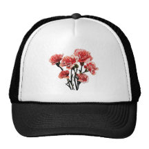 Pink-Tipped Carnations Hat