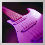 Pink Tone Electric Guitar Close-Up 1 Poster