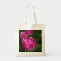 Pink Tulip Budget Tote Bags