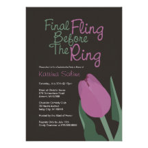 Pink Tulip Final Fling Before the Ring Invitation