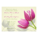 Pink Tulip Wedding Invitation