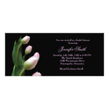 Pink Tulips Bridal Shower Invitation