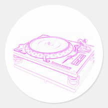 Pink Turntable Stickers