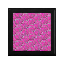 Pink Turquoise Hexagon Tiles Gift Box