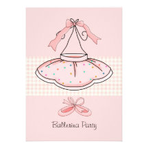 Pink Tutu Birthday Party Invitation