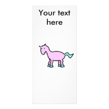 Pink unicorn customised rack card