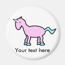 Pink unicorn fridge magnets